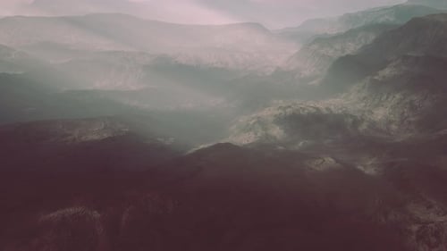 Breathtaking Aerial View of Majestic Mountain Ranges