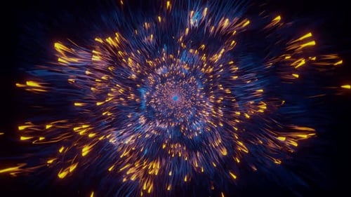 Seamless Loop of Neon Lights Wormhole Tunnel