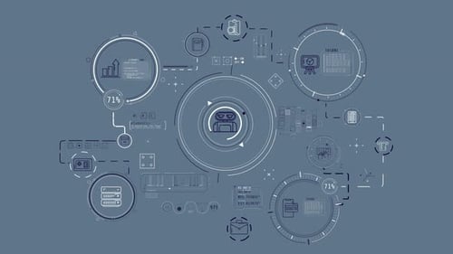 Futuristic Data Corporate HUD Interface Animation