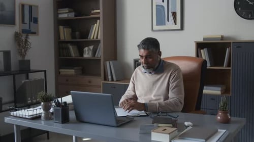 Therapist Speaking in Online Therapy Session
