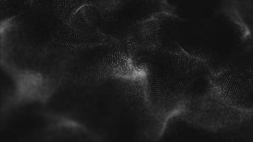 Abstract Wavy Digital Particle Field Background