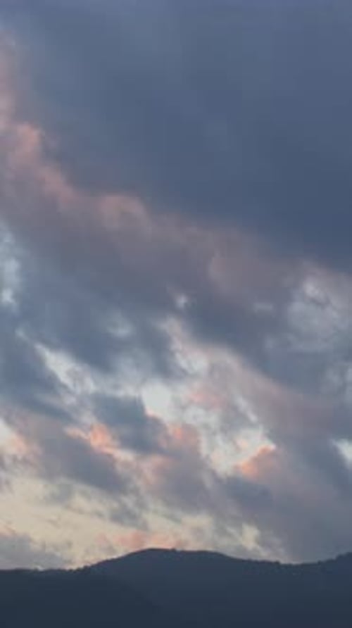 Colorful Clouds Moving During Sunset