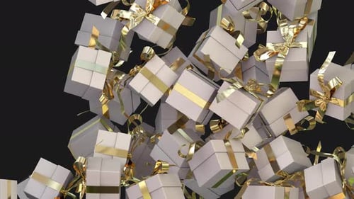 Elegant Gift Boxes Falling Animation Background