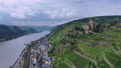 The Town Of Kaub On The Rhine Coast, Germany