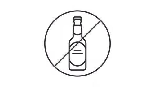 Stop drunk driving line animation