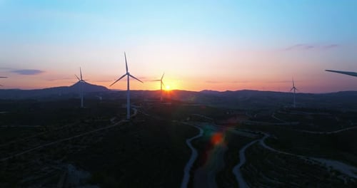 An Aerial View of an Alternative Method of Generating Electricity with Windmills