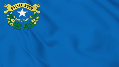 Realistic Waving Nevada State Flag Animation