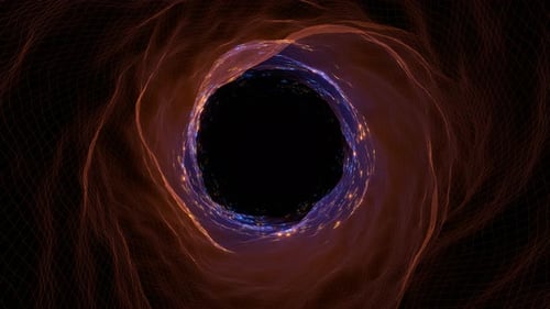 Boucle Vj de fond de grotte magique orange et bleue en 4K