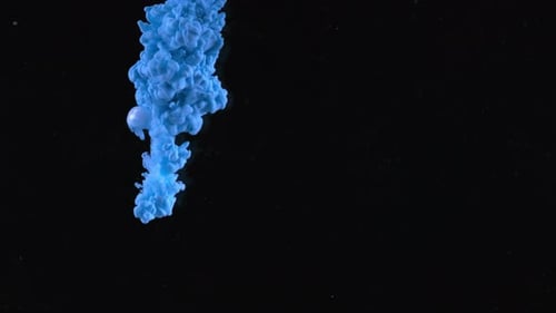 Of Blue Ink on Black Background, with Phantom