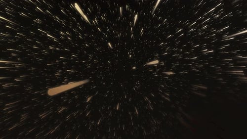Futuristic Hyperspace Warp Speed Starfield Background Animation