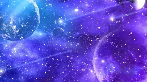 space planet galaxy animated purple background