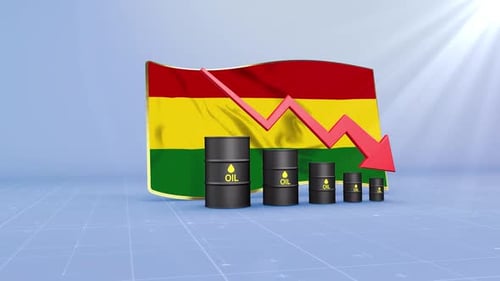 Les recettes et les réserves pétrolières de la Bolivie diminuent avec la flèche rouge