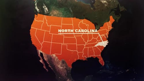 Animated Earth Globe Zoom to US Map and State Highlight