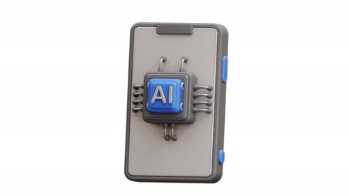 Smartphone Displays An Ai Chip Signifying Artificial Intelligence Technology Integrated Inside