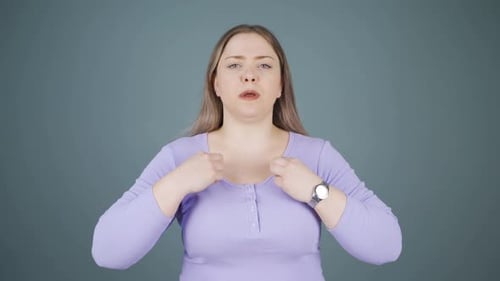 Woman Waving Hands at Face, Feeling Hot