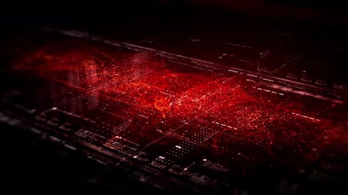 Futuristische Datenmatrix-Simulation HUD-Bildschirm 01