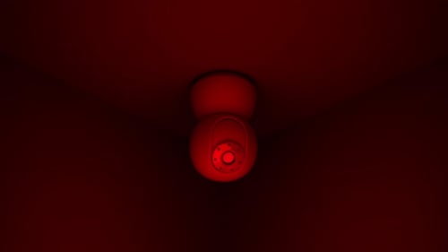 Modern Digital Surveillance Camera Rotating for Security