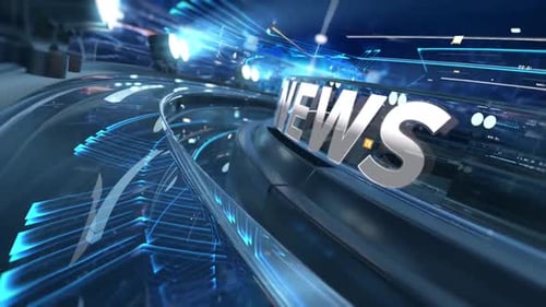 Futuristic News Broadcast Opener Title Reveal