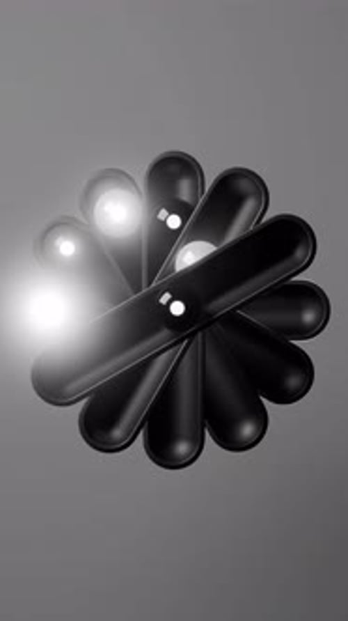 Animación de esferas satisfactorias en bucle 3D