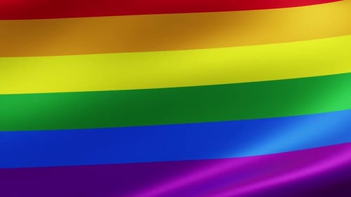 Waving Rainbow Flag Animation for Pride and Diversity