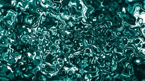 Realistic Looping 3D Abstract Melting and Morphing Textured Iridescent Liquid Metal