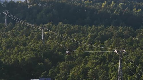 Cable Car in Druskininkai From City Center to Snow Arena Over River of Nemunas