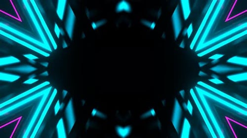 Cyan And Pink Red Abstract Kaleidoscope Strobe Geometric Background Vj Loop in 4K