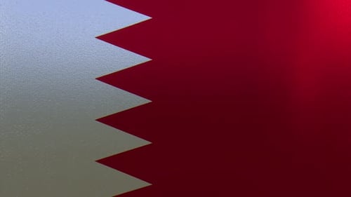 Waving Flag of Bahrain National Identity Animation