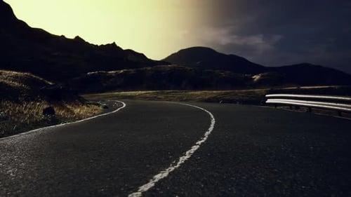 Aerial View of Great Ocean Road at Sunset