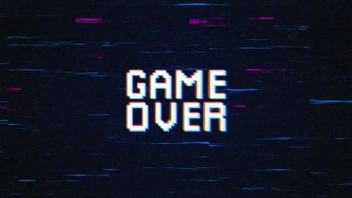 Texte Game Over avec effet glitch