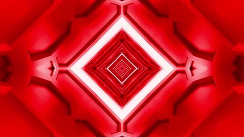 Abstract Red Tunnel Loop 4K