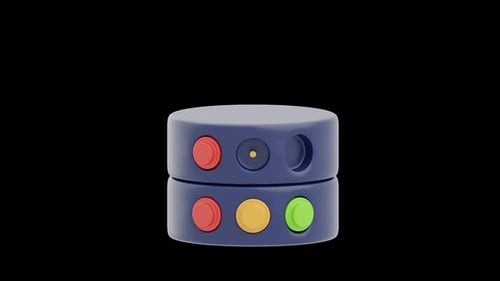 3D Animation of Firewall Protection for Database | Alpha Channel