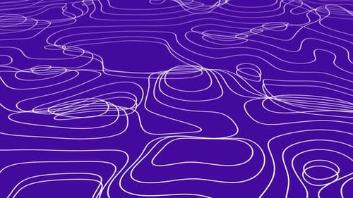 Abstract Flowing Lines on Purple Background