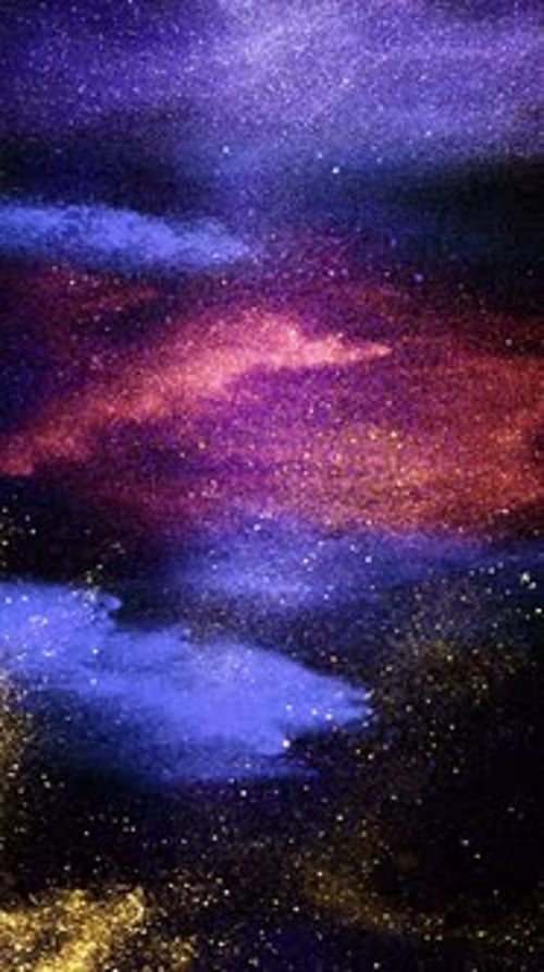 Sparkling Nebula Abstract Glitter Flow Vertical Background