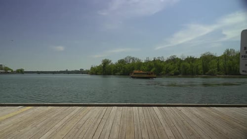Ferry boat heading out on the open waters.