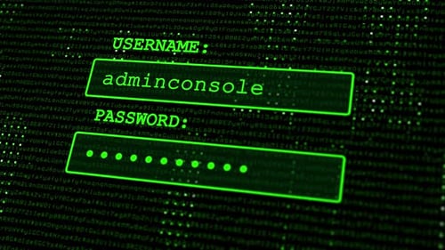 Screen Enter Login and Password Error Access Denied Blinking
