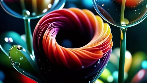 Crystalline Neon Bloom