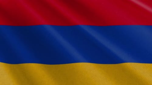 Waving Flag of Armenia Seamless Loop