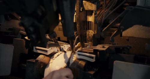 Assembling Shoe on Automated Shoe-Making Machine