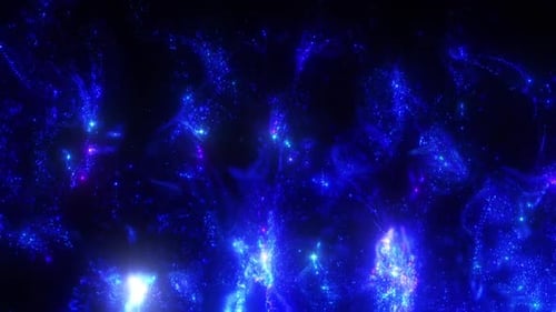 Cinematic Blue Particles Fluid Loop