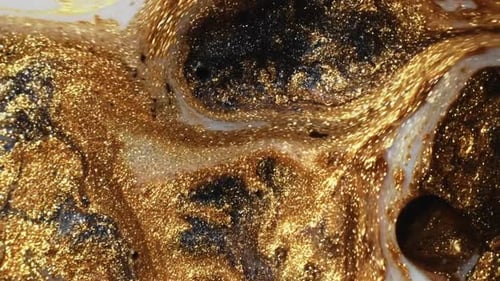 Glitter Liquid Ink Mix Marble Texture Gold Paint