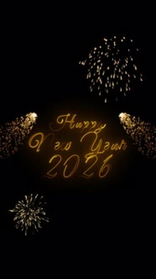 Happy New Year 2026 portrait