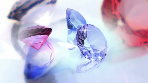 Rotating Sparkling Diamonds and Gems Abstract Loop