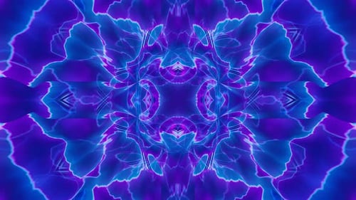 Abstract Purple and Blue Kaleidoscope Vj Loop Animation