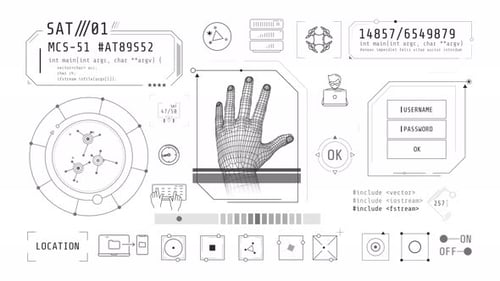 Animation of Infographics About Computer Security on Alpha Channel