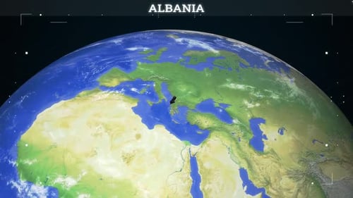 Albania Map From Earth
