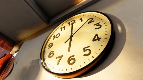Wanduhr mit Zeitverzögerung