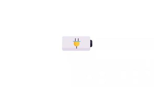 Battery Levels Horizontal Icon Animation