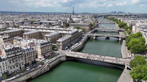 Paris Skyline At Paris In Island Of France France.