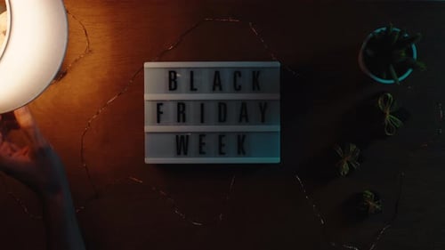 Festive Black Friday Week Table Display